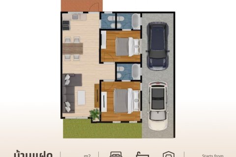 Casa de 2 dormitorios en Bang Lamung, Tailandia № 205377 - foto 2
