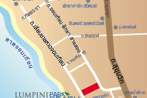 Кондоминиум с 1 спальней на Пляж Джомтьен, Паттайя, Таиланд № 204475