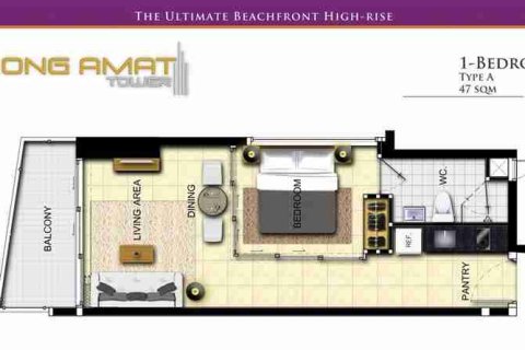 Condominio de 1 dormitorio en Pattaya, Tailandia № 184177 - foto 9