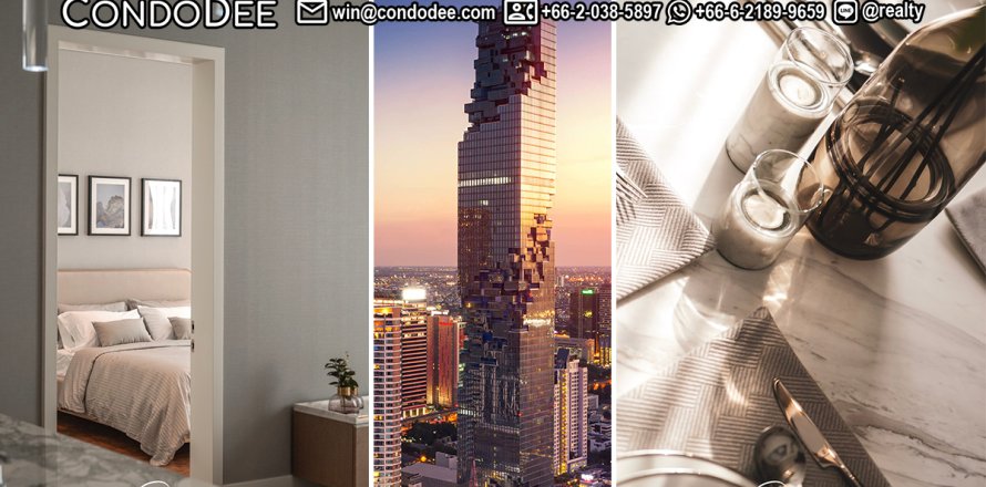 Condo à Sathon, Bangkok, Thaïlande, 2 chambres № 201134