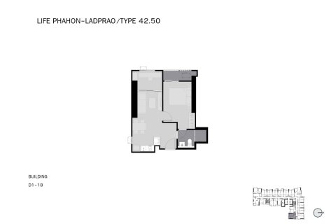 Condominio de 1 dormitorio en Lat Phrao, Bangkok, Tailandia № 166499 - foto 10