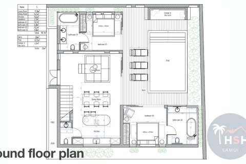 Chalet de 3 dormitorios en Ko Samui, Tailandia № 180097 - foto 19
