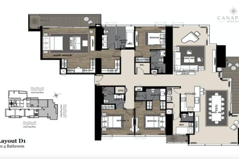 Condominio de 4 dormitorios en Bangkok, Tailandia № 181017 - foto 6