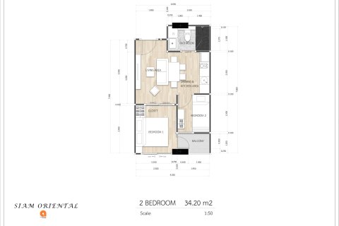 Apartamento de 2 dormitorios en Pattaya, Tailandia № 167045 - foto 8