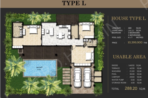 Chalet de 3 dormitorios en Hua Hin, Tailandia № 194788 - foto 13