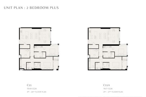 Condo à Sathon, Bangkok, Thaïlande, 2 chambres № 166406 - photo 2