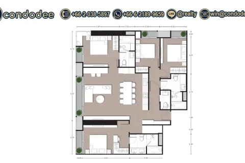 Condominio de 4 dormitorios en Watthana, Bangkok, Tailandia № 201427 - foto 5