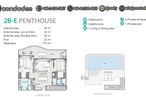 Condominio de 2 dormitorios en Bangkok, Tailandia № 201385 - foto 11