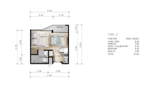 คอนโดมิเนียมในราไวย์, ประเทศไทย, 1 ห้องนอน № 166806 - รูปถ่าย 18