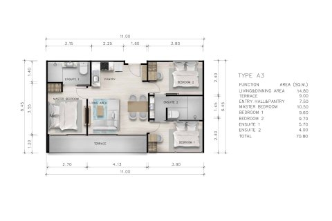 Condominio de 3 dormitorios en Rawai, Tailandia № 166805 - foto 26