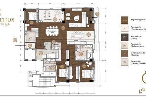 Eigentumswohnung in Bangkok, Thailand, 3 Schlafzimmer № 165411 - Foto 12
