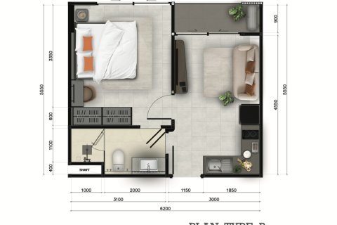 Condominio de 1 dormitorio en Chalong, Tailandia № 222380 - foto 24