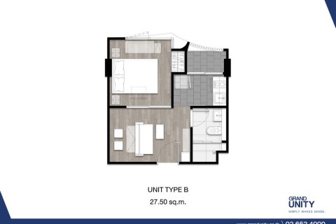 Condominio de 1 dormitorio en Bangkok, Tailandia № 203601 - foto 13