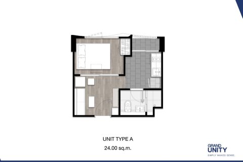 Condominio de 1 dormitorio en Bangkok, Tailandia № 203602 - foto 14
