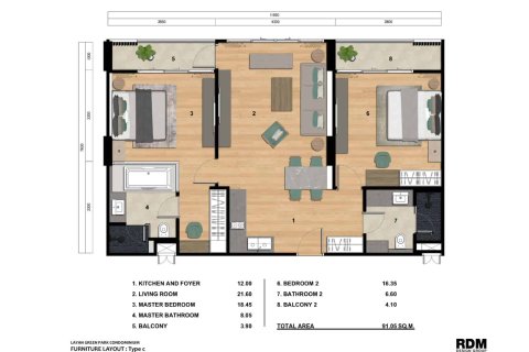 Condominio de 2 dormitorios en Bang Tao, Tailandia № 170087 - foto 17