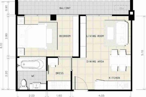 Eigentumswohnung in Bangkok, Thailand, 1 Schlafzimmer № 183308 - Foto 13
