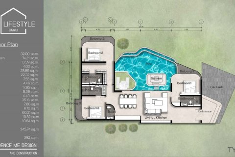 Chalet de 3 dormitorios en Ko Samui, Tailandia № 166089 - foto 10