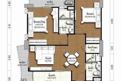 Condominio de 2 dormitorios en Thonburi, Bangkok, Tailandia № 183404 - foto 4