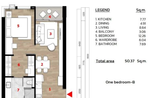 Condominio de 1 dormitorio en Layan Beach, Tailandia № 166732 - foto 9