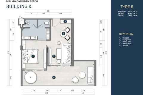 Apartment in Mai Khao, Thailand 1 bedroom № 165294 - photo 9