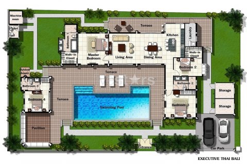 Casa de 4 dormitorios en Hua Hin, Tailandia № 67093 - foto 4