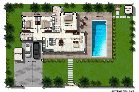 Casa de 3 dormitorios en Hua Hin, Tailandia № 67094 - foto 7
