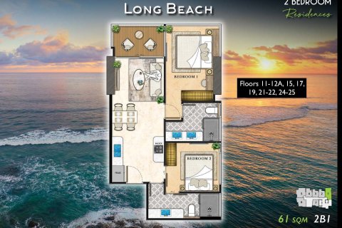Condominio de 2 dormitorios en Pattaya, Tailandia № 165135 - foto 14