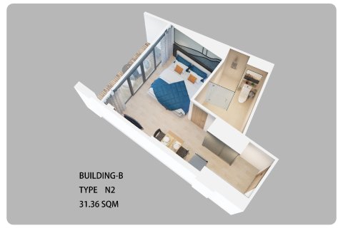 Condo sur Naithon Beach, Thaïlande, 1 chambre  № 165285 - photo 18