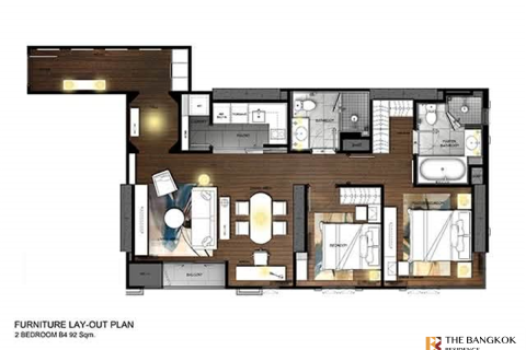 Condo in Bangkok, Thailand, 2 bedrooms № 187914