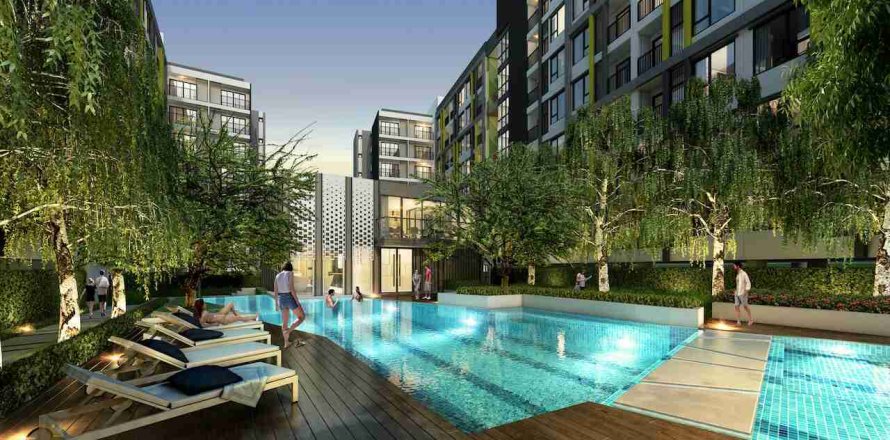 Estudio en el condominio en Bangkok, Tailandia № 208623