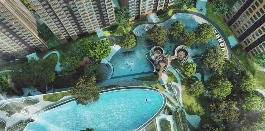 Estudio en el condominio en Bangkok, Tailandia № 208625