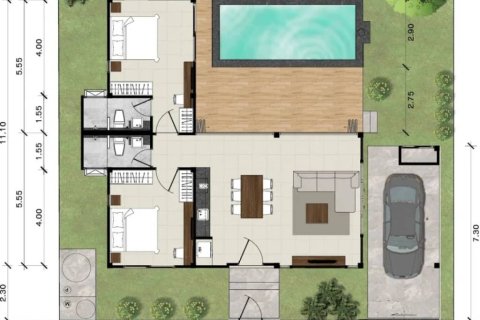Villa in Krabi, Thailand 2 Schlafzimmer № 146915 - Foto 8