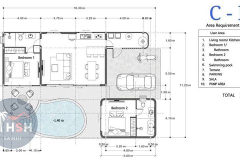 Chalet de 2 dormitorios en Ko Samui, Tailandia № 180030 - foto 16