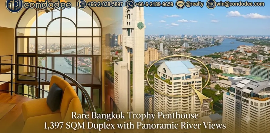 Eigentumswohnung in Sathon, Bangkok, Thailand, 4 Schlafzimmer  № 201174