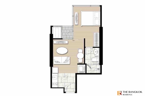 Condominio de 1 dormitorio en Bangkok, Tailandia № 184983 - foto 8