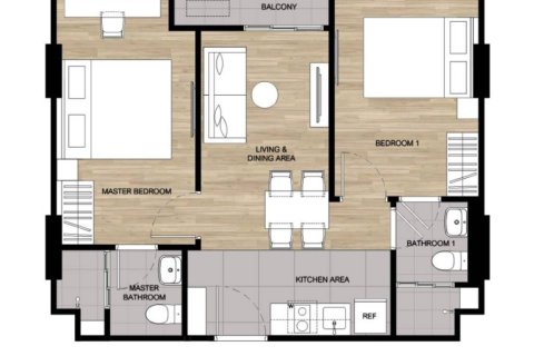 Condo in Kathu, Thailand, 2 bedrooms № 146710