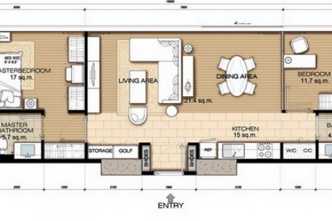 Condo à Bangkok, Thaïlande, 2 chambres  № 143770 - photo 6