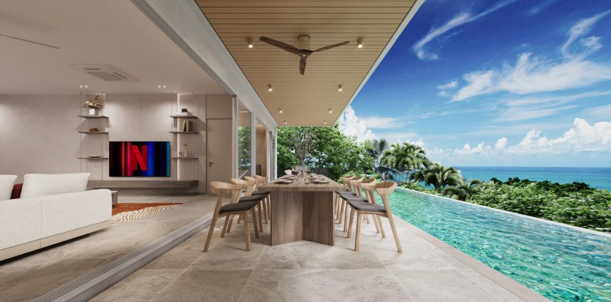 Chalet de 4 dormitorios en Whispering Waves, Ko Samui, Tailandia № 146360