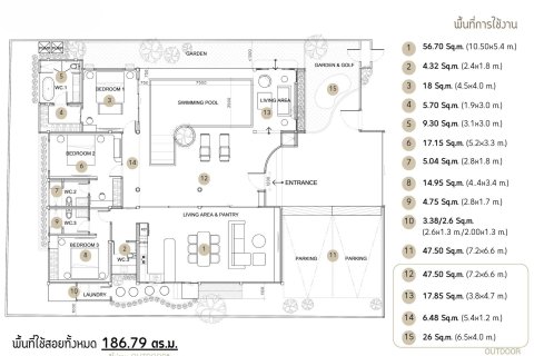 Chalet de 3 dormitorios en Hua Hin, Tailandia № 170182 - foto 9