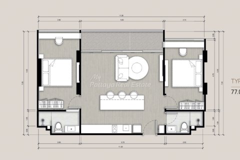 Condominio de 2 dormitorios en Pattaya, Tailandia № 151032 - foto 2