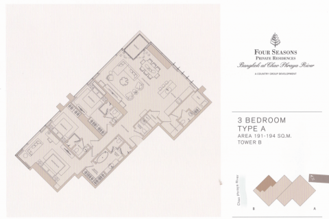 คอนโดมิเนียมในธนบุรี, กรุงเทพฯ, ประเทศไทย, 3 ห้องนอน № 183106 - รูปถ่าย 10