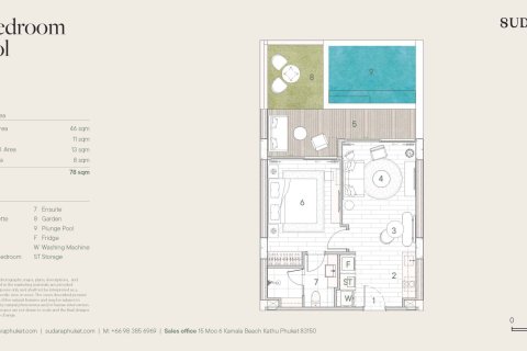 Eigentumswohnung in Bang Tao, Thailand, 1 Schlafzimmer № 165890 - Foto 9