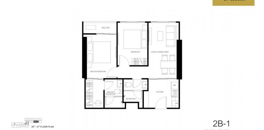 Condominio de 2 dormitorios en Khlong Toei, Bangkok, Tailandia № 135174