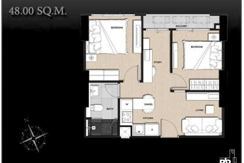 Condo in Bangkok, Thailand, 2 bedrooms № 188020