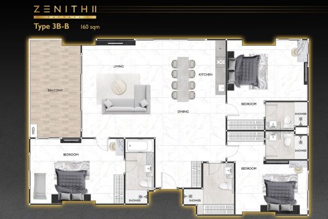 Condominio de 3 dormitorios en Jomtien Beach, Pattaya, Tailandia № 169874 - foto 23