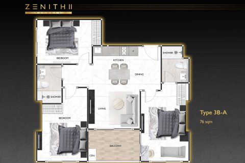 Condominio de 3 dormitorios en Jomtien Beach, Pattaya, Tailandia № 169873 - foto 23