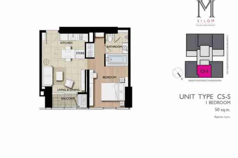 Condominio de 1 dormitorio en Thonburi, Bangkok, Tailandia № 183068 - foto 3