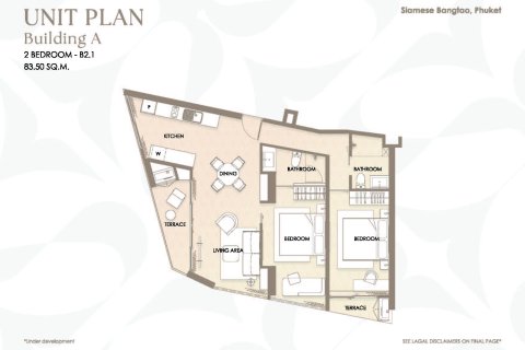 Eigentumswohnung in Bang Tao, Thailand, 2 Schlafzimmer  № 165368 - Foto 6