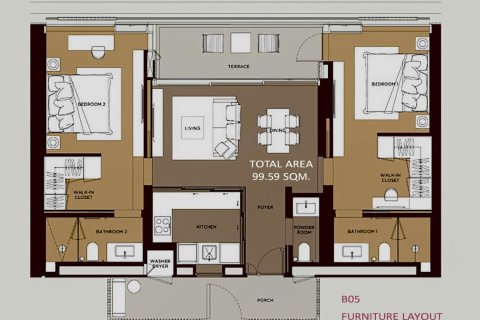 Condominio de 2 dormitorios en Bangkok, Tailandia № 180896 - foto 10