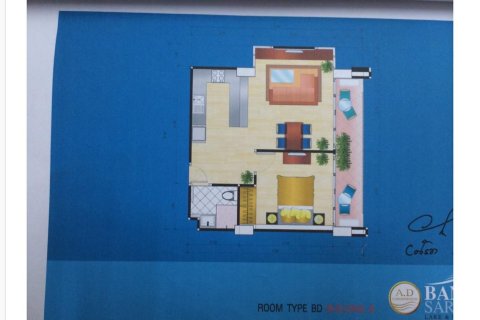 Condo à Pattaya, Thaïlande, 1 chambre  № 204360